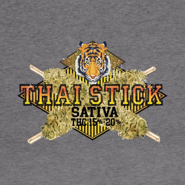 Thai Sticks Cannabis Strain Art by kushcoast